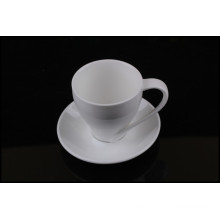 KC-3966 Conjunto de café de porcelana Haonai, conjunto de café de hotel de porcelana branca